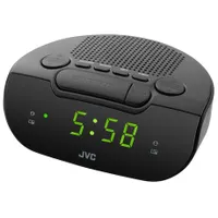 Jvc RAE111B Rádiós ébresztőóra, FM és AM tuner, 10 memóriahely, két ébresztési mód, Sleep, Snooze, LED kijelző 16 mm, hálózati 230 V, 2 db AAA tartalék elem
