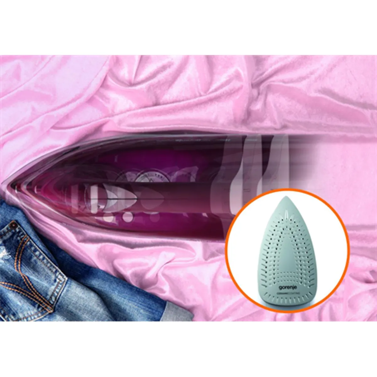 Gorenje SICH2200RBC vezeték nélküli gőzölős vasaló kerámia vasalótalp 0,27 l 2200 W #7