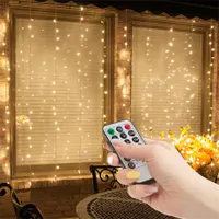 Family Decor 58906A led fényfüggöny 100 led melegfehér ip44 3 m kábel 300x100 cm #1