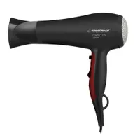 Esperanza EBH004K Pamela hajszárító fekete 2200W 230V 3 fokozatú hőmérséklet-szabályzó 2 sebesség hideg levegő koncentrátorfúvóka