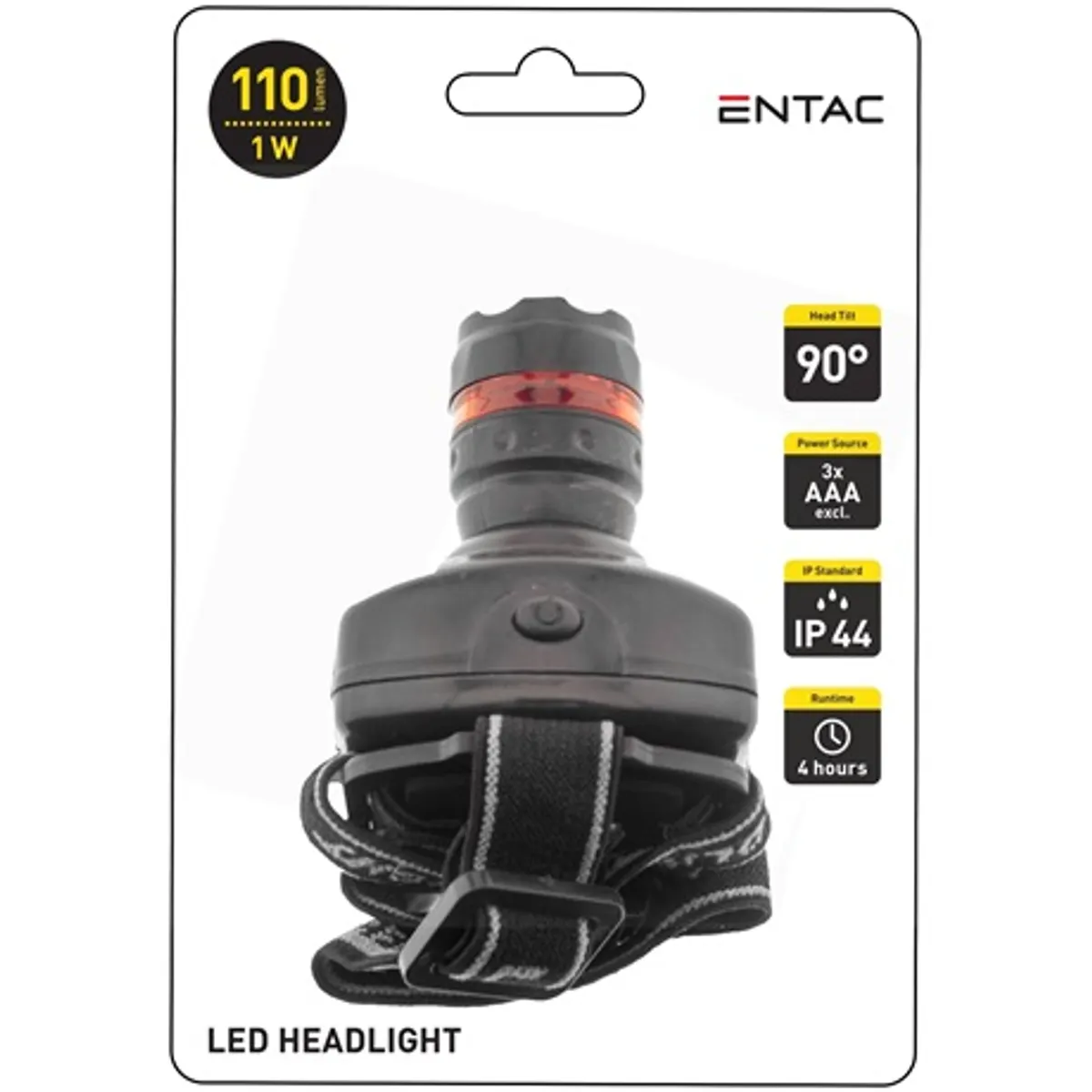 ENTAC EHL-ZOOM-1W-PL fókuszálható fejlámpa 1 W 110 lm IP44 3xAAA #3