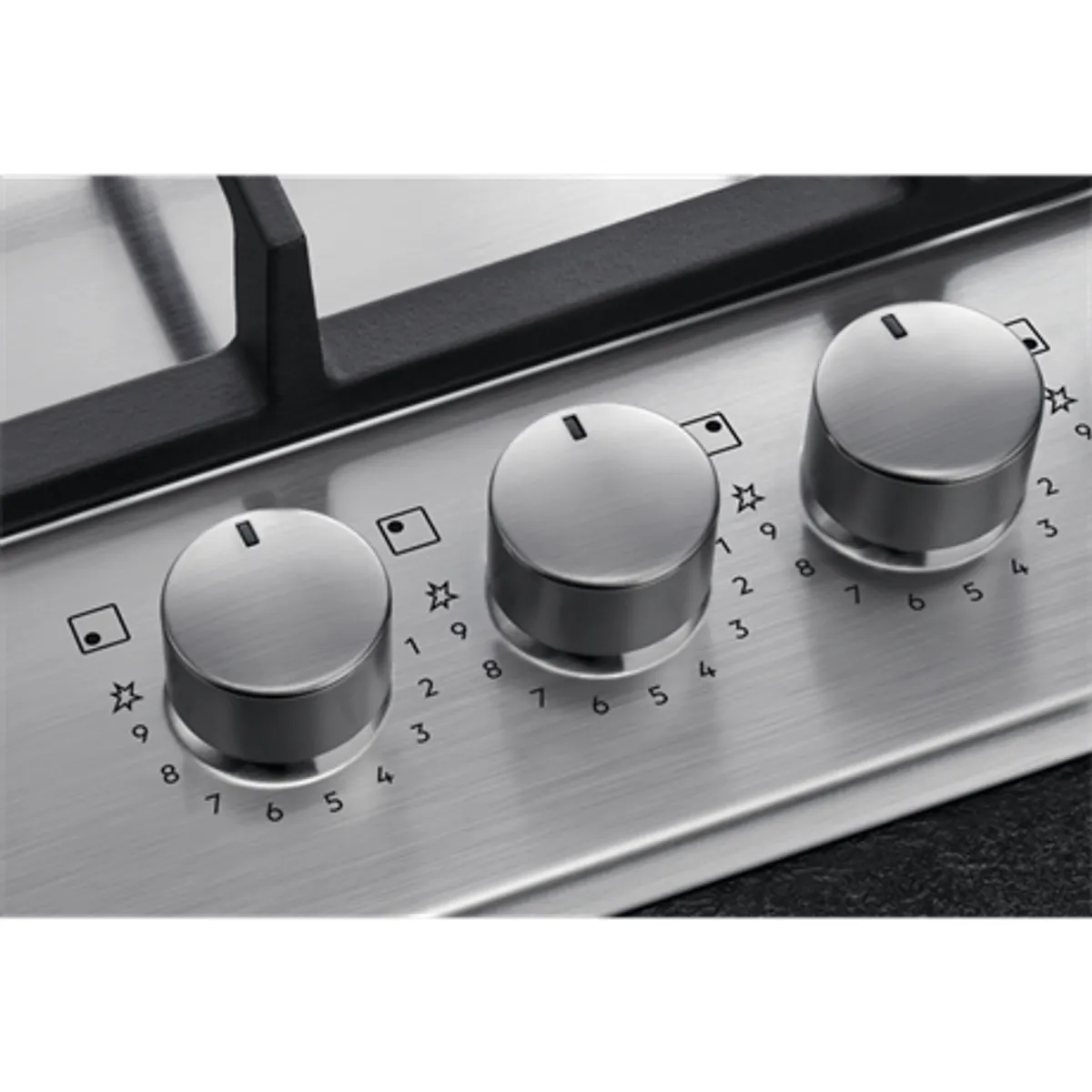 Aeg HGB64420SM beépíthető gázfőzőlap 60 cm, 4 zóna, Wok égő 4000W, StepPower 1-9, frontkapcsolós, rozsdamentes acél #2