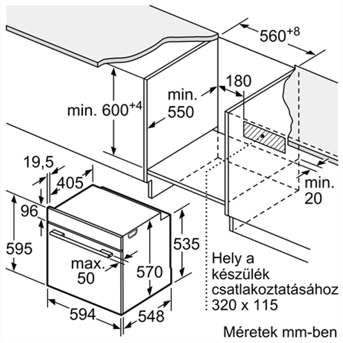 Bosch HBA5785S6 beépíthető sütő, 71 l, 9 funkció, 3D hőlégbefúvás, pirolitikus öntisztítás, AutoPilot30, maghőmérő, Home Connect #5