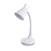 Esperanza ELD115W Diadem asztali lámpa fehér E27 rugalmas kar stabil alap bekapcsoló 220-240V 1,2 m kábel LED max 12W GLS CFL max 25W #1