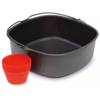 Philips HD9925/01 Airfryer L sütőkészlet 7 muffinkehely, mosogatógépben tisztítható, tapadásmentes bevonatú sütőtálca #3