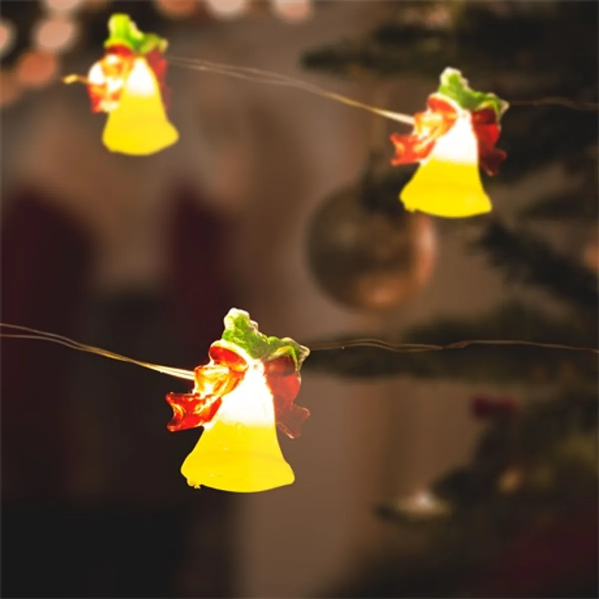 Family Christmas 58925 LED fényfüzér csengőtyű melegfehér, 20 LED, 1,9 m, elemes, 2 x AA #1