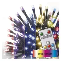 Emos D4AA02 LED karácsonyi fényfüzér 10 m RGB 96 LED 72 módok kültéri és beltéri időzítő távvezérlő IP44 230 V AC garancia 2 év #1