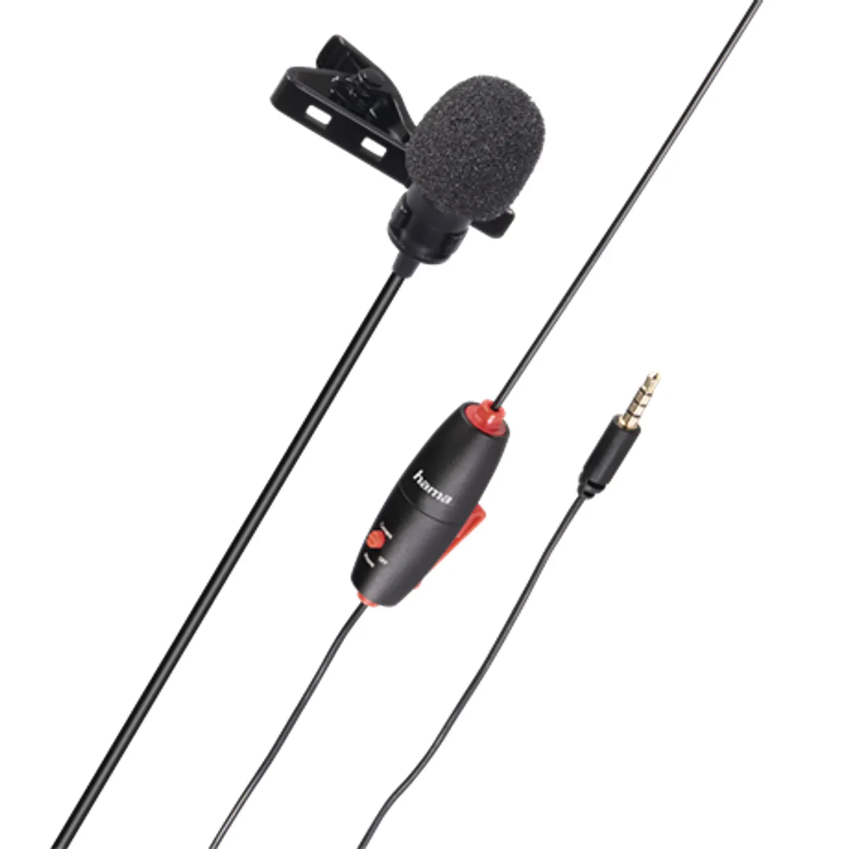 Hama 00004634 csíptethető mikrofon 3,5 mm mono 6 m 50 Hz-20 kHz 36 dB fekete #1