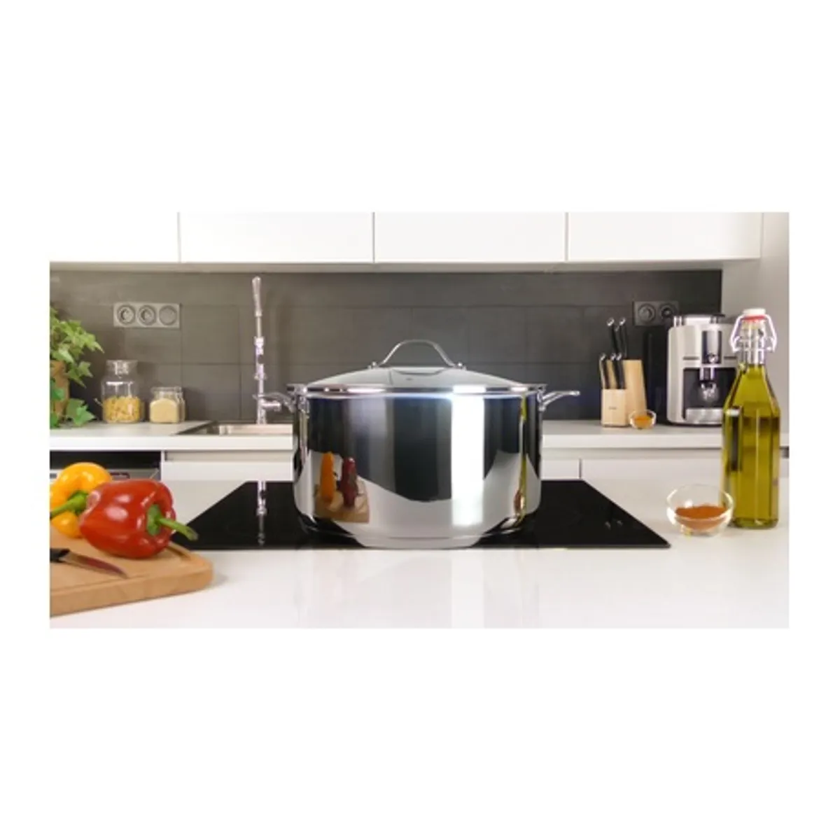 Tefal B864S874 Intuition edénykészlet 8 részes rozsdamentes acél üvegfedél #3