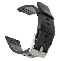 Mybandz 22SKU2133 prémium bőr óraszíj 22mm fekete ezüst csattal 145-195mm gyors kioldású rugós stift #1