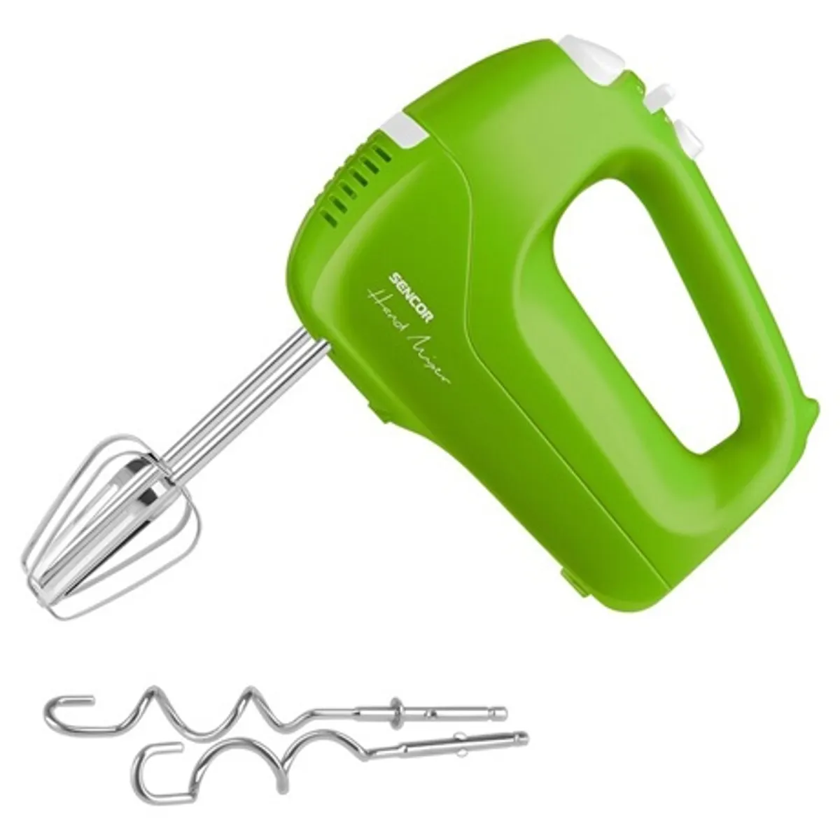 Sencor SHM 5401GR kézi mixer 200 W, 5 fokozat, turbo, rozsdamentes acél habverő és dagasztókar #1