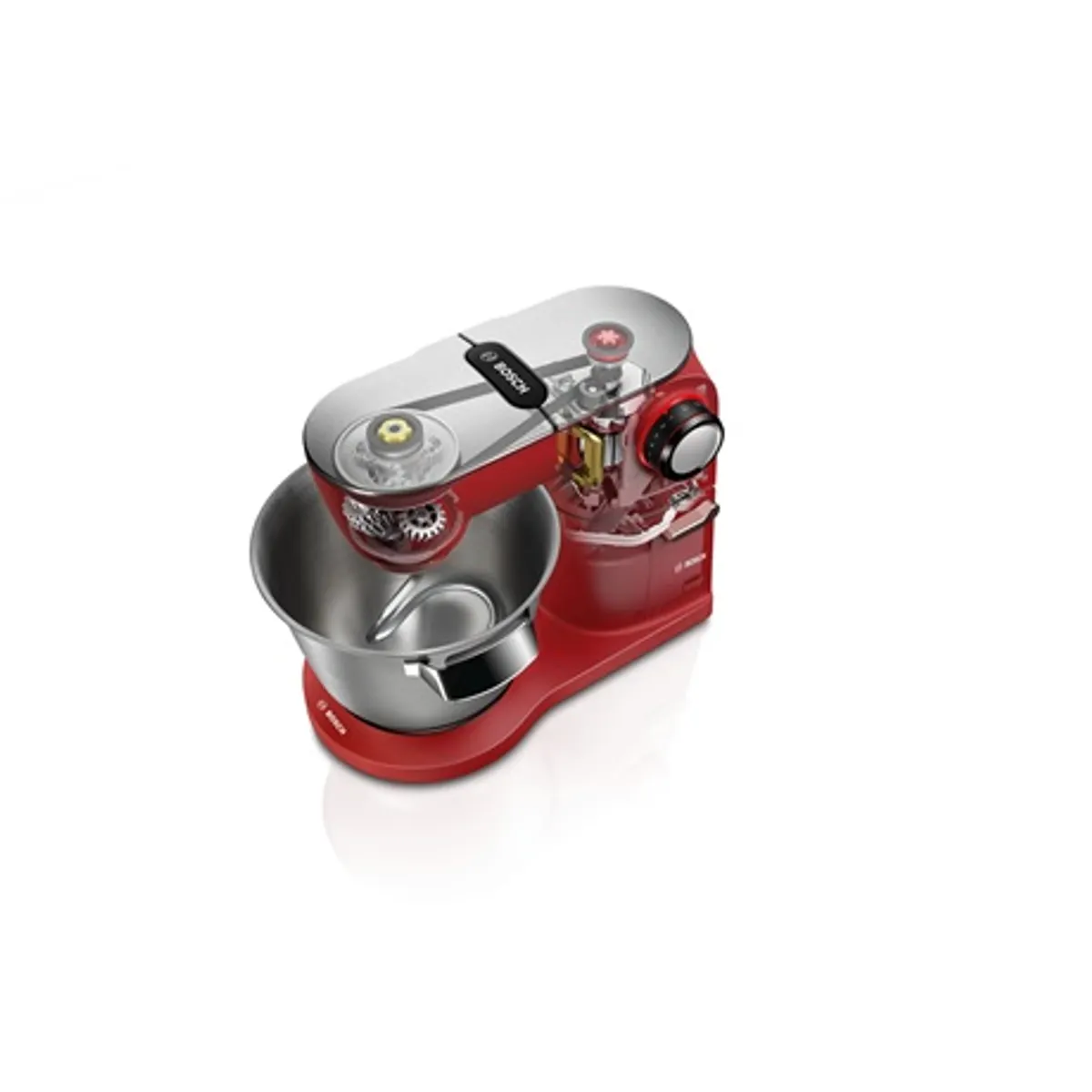Bosch MUM9A66R00 OptiMUM 1600W 5,5 literes keverőtál piros inox kivitel tésztaszenzor 7 fokozat #3