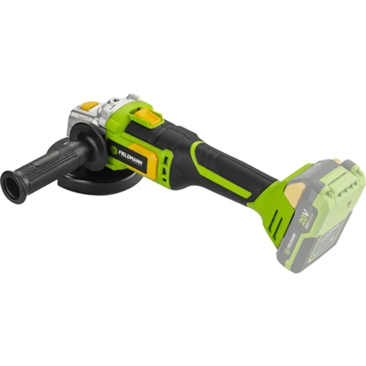 Fieldmann FDUB 70605-0 akkumulátoros sarokcsiszoló 20V Li-ion 115 mm 0-11000 rpm tárcsafék 3 pozíciós oldalsó fogantyú #8