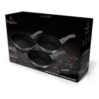 Berlinger Haus BH/6018F Moonlight Collection 3 részes serpenyő szett 20, 24 és 28 cm, kovácsolt alumínium, 3 rétegű titán bevonat, turbó indukciós talp #2