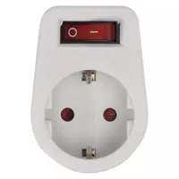 Emos P00262 kapcsolós aljzat 1x 2P és PE Schuko fehér IP20 2300W #1