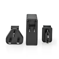 Nedis WCPD65W110BK fali töltő PD3.0 65W 2x USB-C automatikus feszültség kiválasztás EU UK csatlakozóval #2