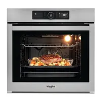 Whirlpool AKZ9 9480 IX Beépíthető elektromos sütő pirolitikus tisztítórendszer elektronikus időzítés belső világítás 1 teleszkópos vezetők 73 L #1