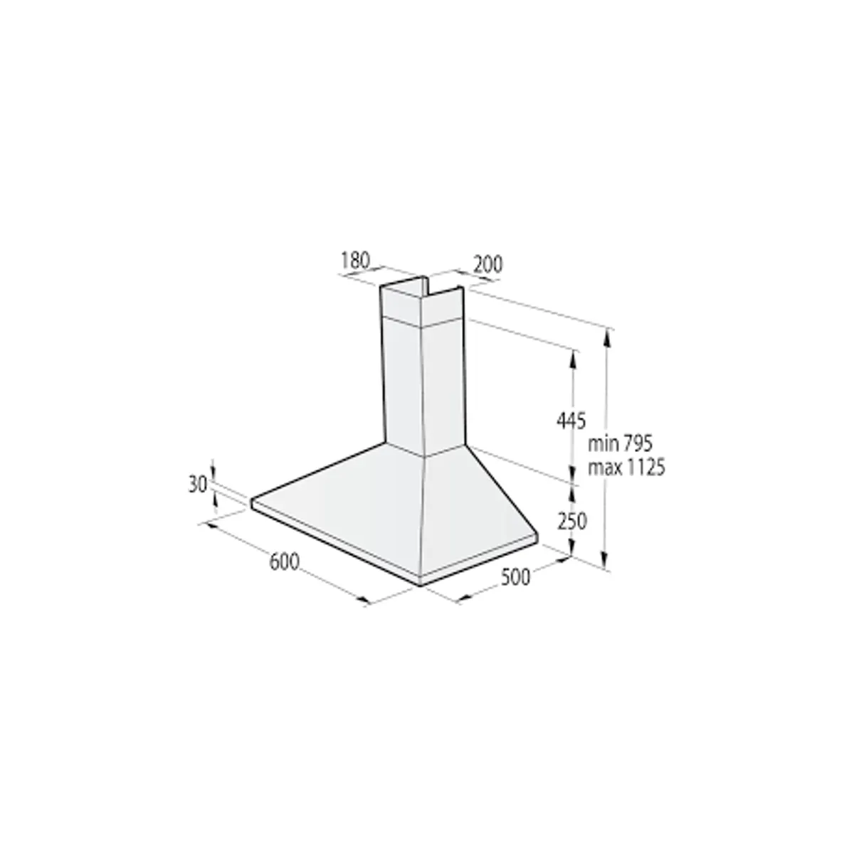 Gorenje WHC63CLI Classico 60 cm páraelszívó, nyomógombos vezérlés, 650 m3h, 70 dB, energiaosztály B #2