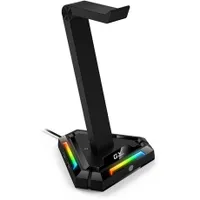 Genius GX-UH100 Fejhallgató állvány RGB háttérvilágítás USB-A USB-C fekete #1