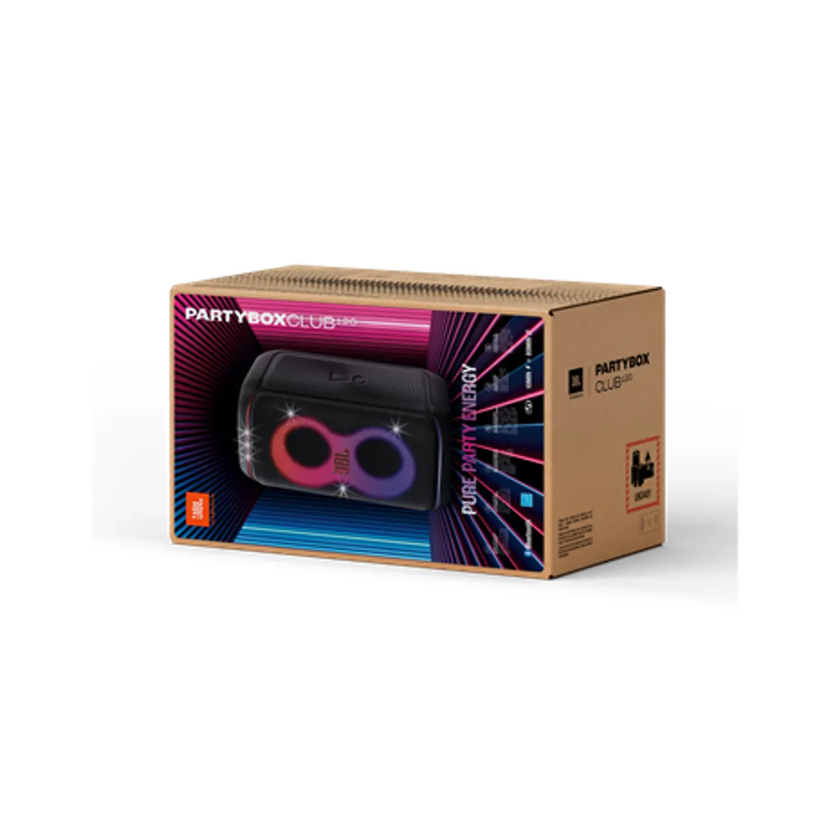 Jbl PARTYBOX CLUB 120 PartyBox Club 160 W RMS 12 óra játékidő fröccsenésálló mikrofon- és gitár bemenet kivehető akkumulátor Bluetooth 5.4 #8