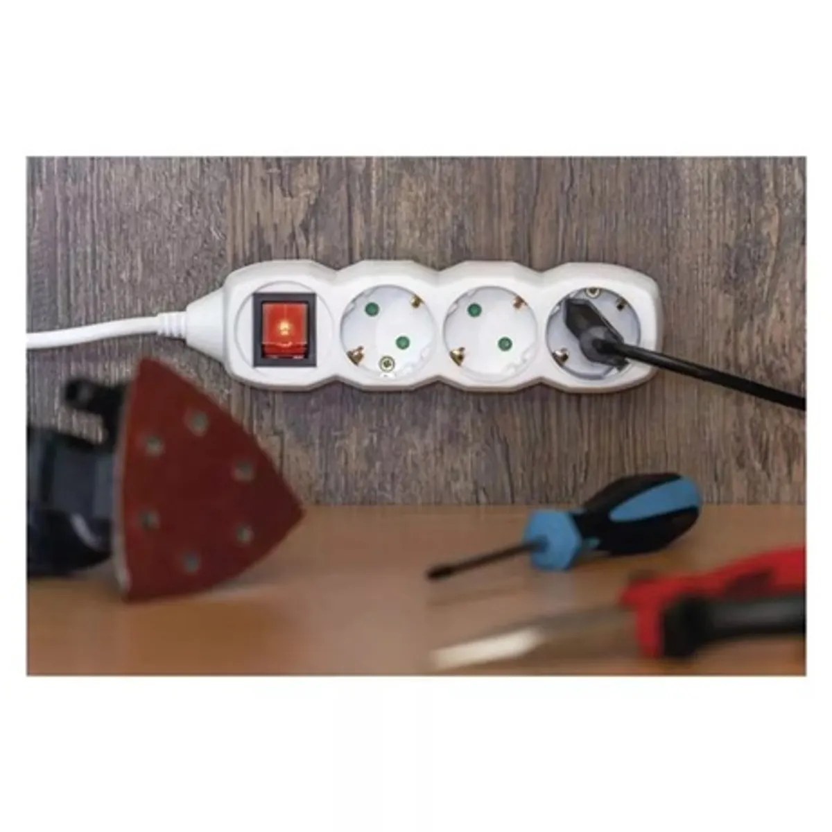 Emos P1623R 6 aljzat kapcsolós hosszabbító 3 m fehér Schuko 1,5 mm2 #3