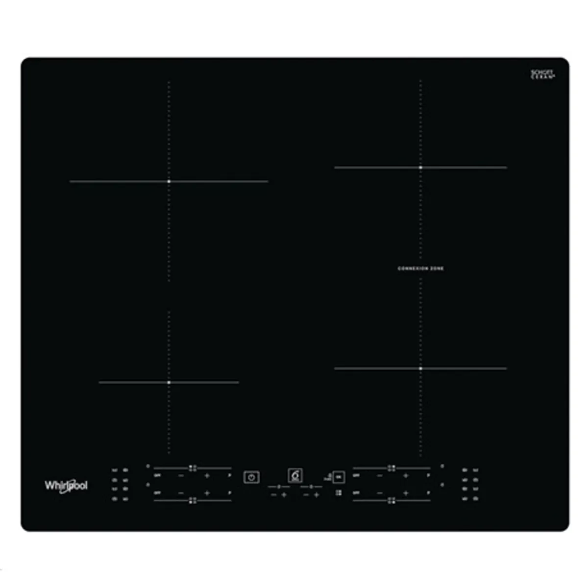 Whirlpool WB B8360 NE beépíthető indukciós érintőszenzoros booster időzítő gyermekzár maradékhő kijelzés 4 zóna #1