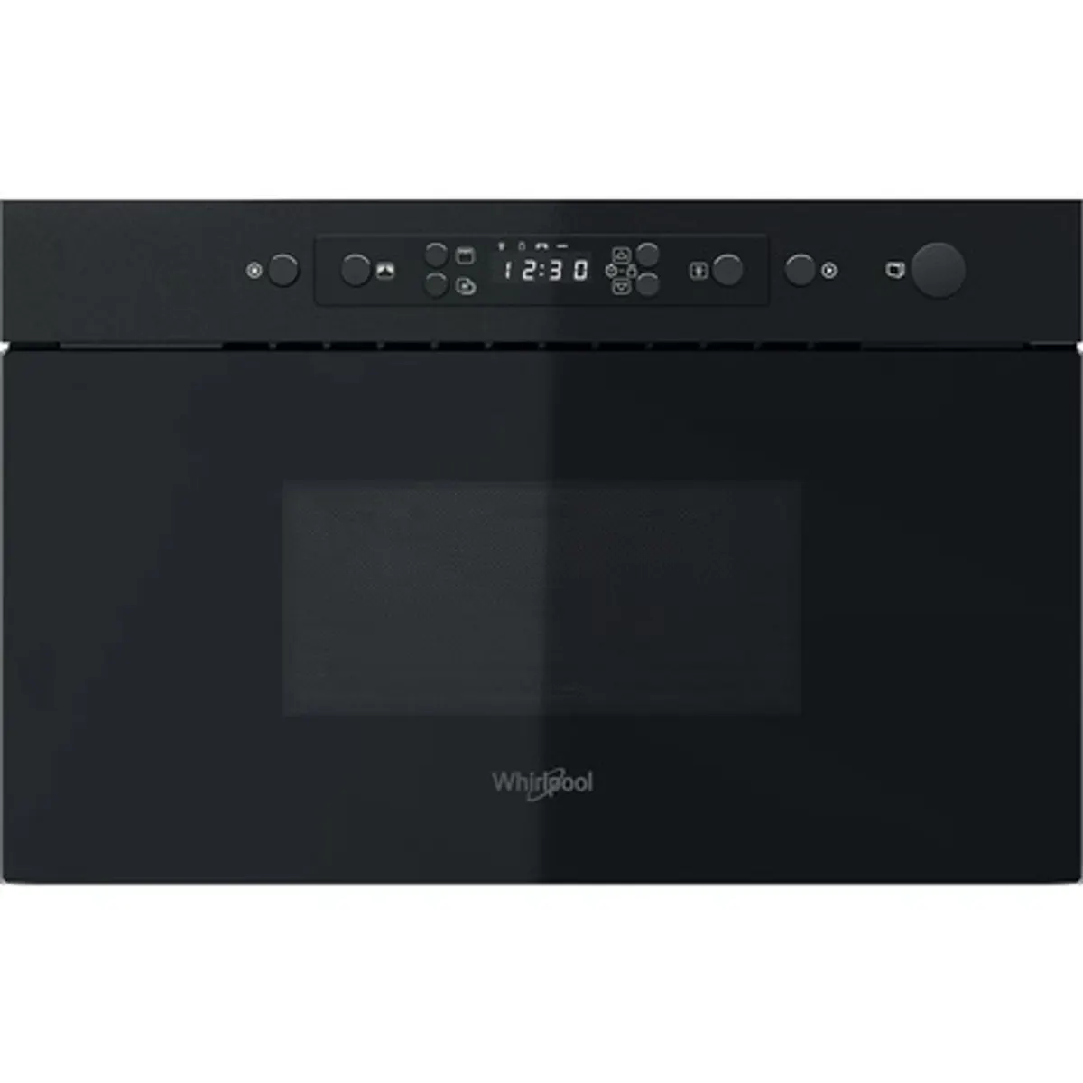 Whirlpool MBNA920B beépíthető mikrohullámú sütő fekete 22L 750W gombnyitás oldalajtó üvegajtó digitális kijelző jet start jet defrost gyermekzár #1