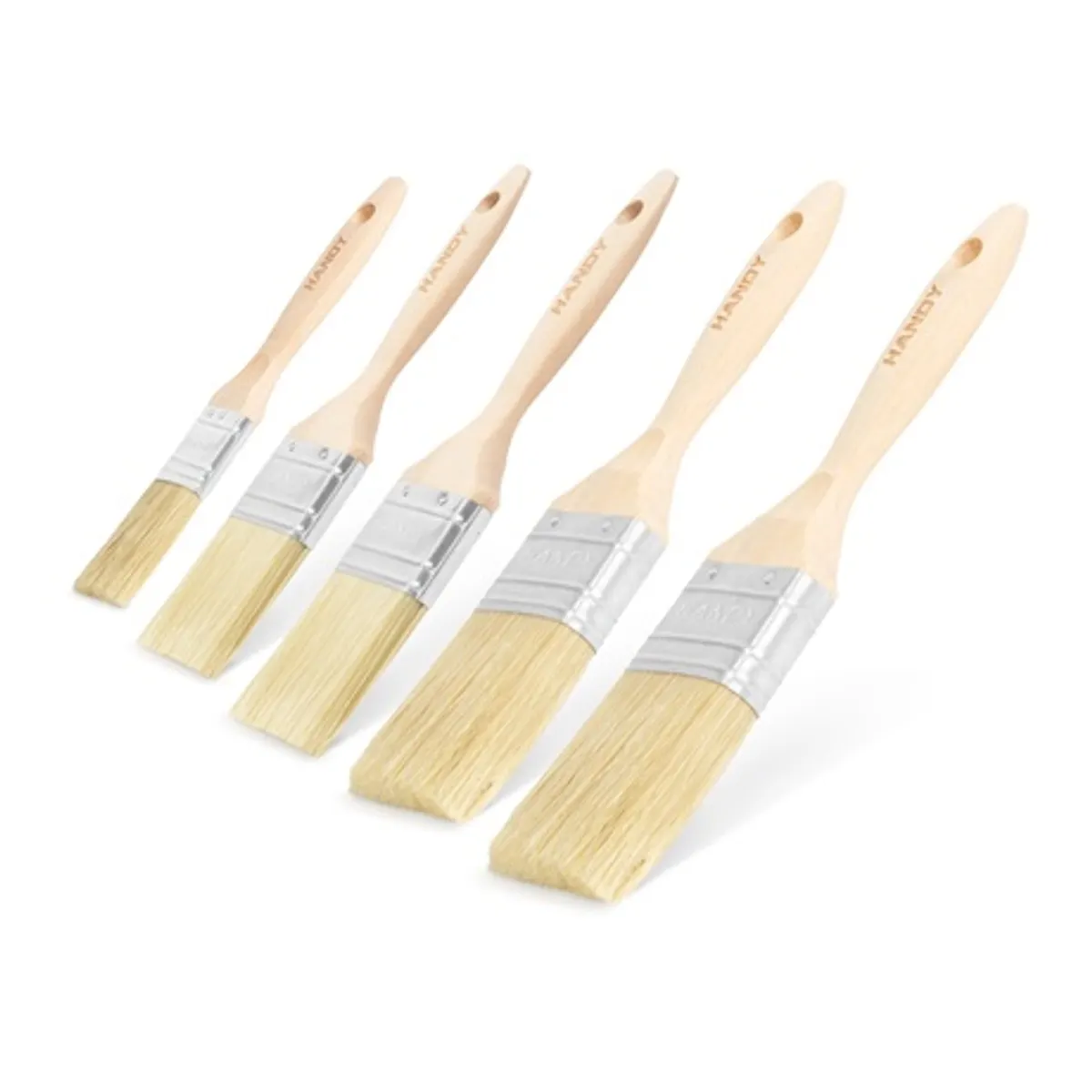 Handy 11191C festőecset szett 5db 1"25 mm, 1,5"38 mm, 2"50 mm rozsdamentes befogó, fa nyél, akasztólyuk #1