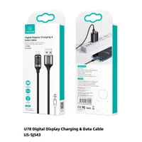 Usams SJ543USB01 USB-A Lightning kábel LCD kijelzős 2.4A 1,2m 480Mbps #2
