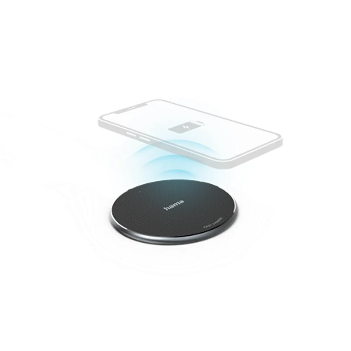 Hama 00201683 QI-FC10 vezeték nélküli töltőpad 10W fekete #1