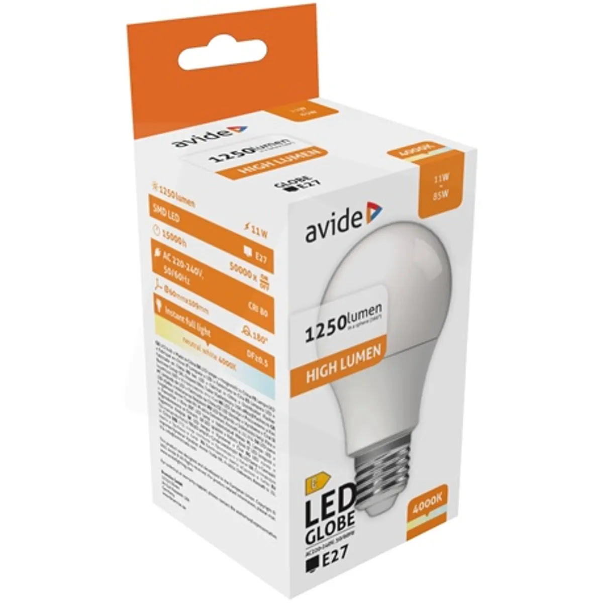Avide ABG27NW-11W-AP LED Globe A60 E27 NW 4000K 11W 1250 lm #3
