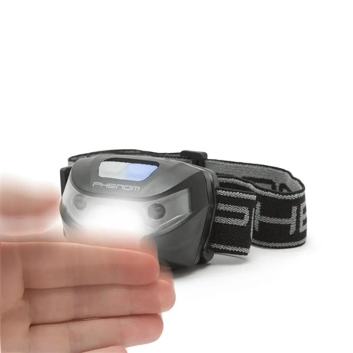 Phenom 18607 fejlámpa COB LED 120 lm Li-ion 1200 mAh MicroUSB 60 fok dönthető lámpafej 42-60 cm fejpánt por- és cseppálló fekete-szürke 3 üzemmód #3