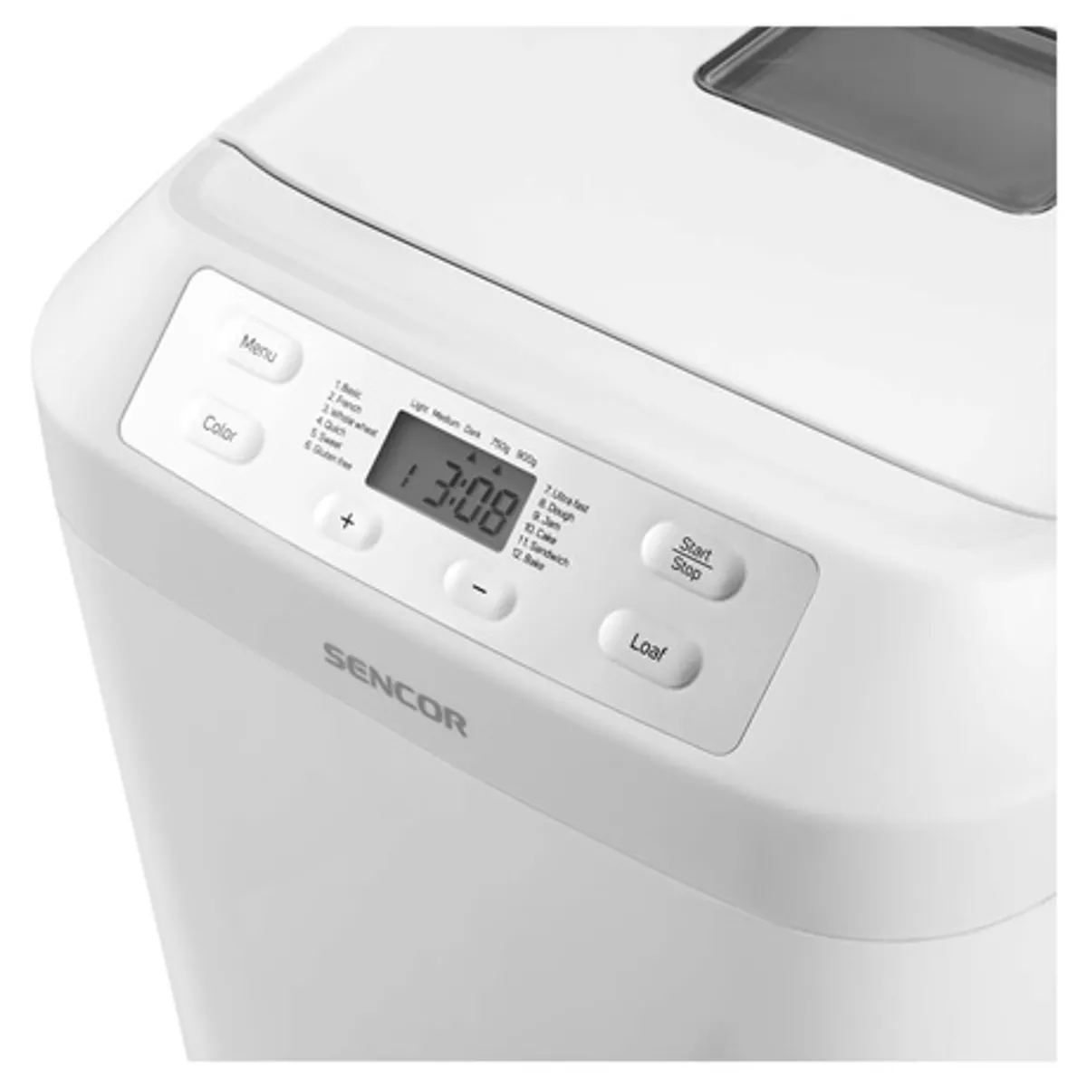 Sencor SBR 1040WH kenyérsütő 10+2 program, max 900 g, lekvárfőző program, dagasztó program, késleltetett sütés 13 óra, melegen tartás 60 perc #4