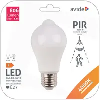 Avide ASG27NW-8.8W-PIR Led Globe a60 E27 8.8W 4000K PIR mozgásérzékelő #2