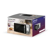 Sencor SMW 6020SS Mikrohullámú sütő 20 L, 700 W mikró, 900 W grill, 9 program, LED panel, rozsdamentes külső, zománcozott belső, 245 mm forgótányér #7
