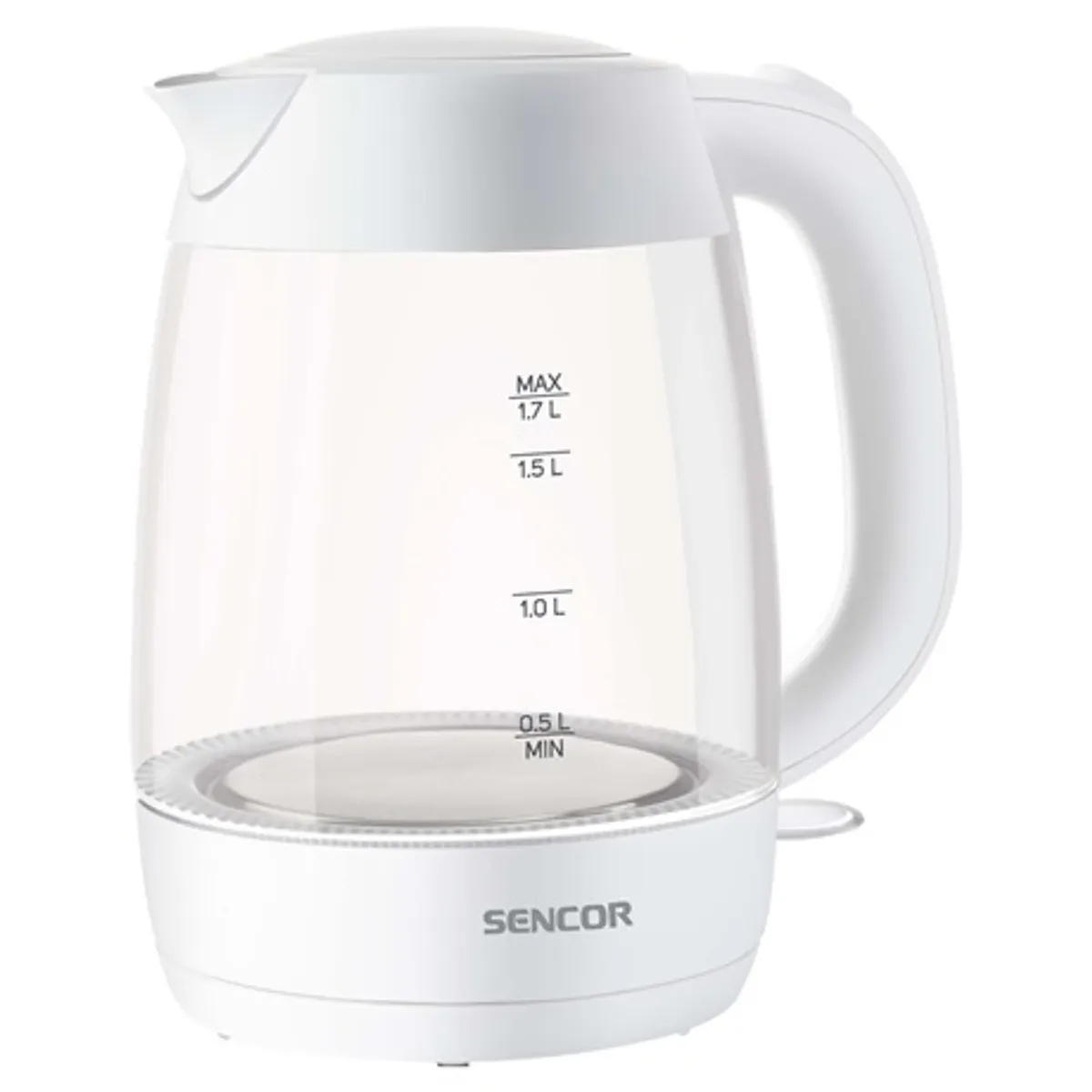 Sencor SWK7300WH vízforraló 1,7 l 2200 W üveg kivitel, vízszint jelző mindkét oldalon #1