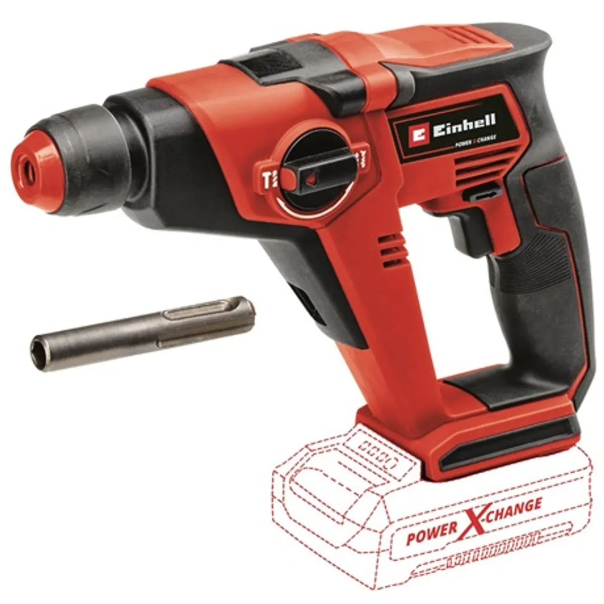 Einhell TE-HD 18/12 LI - SOLO fúrókalapács SDS-Plus félautomata tokmány Power X-Change LED Softgrip #2