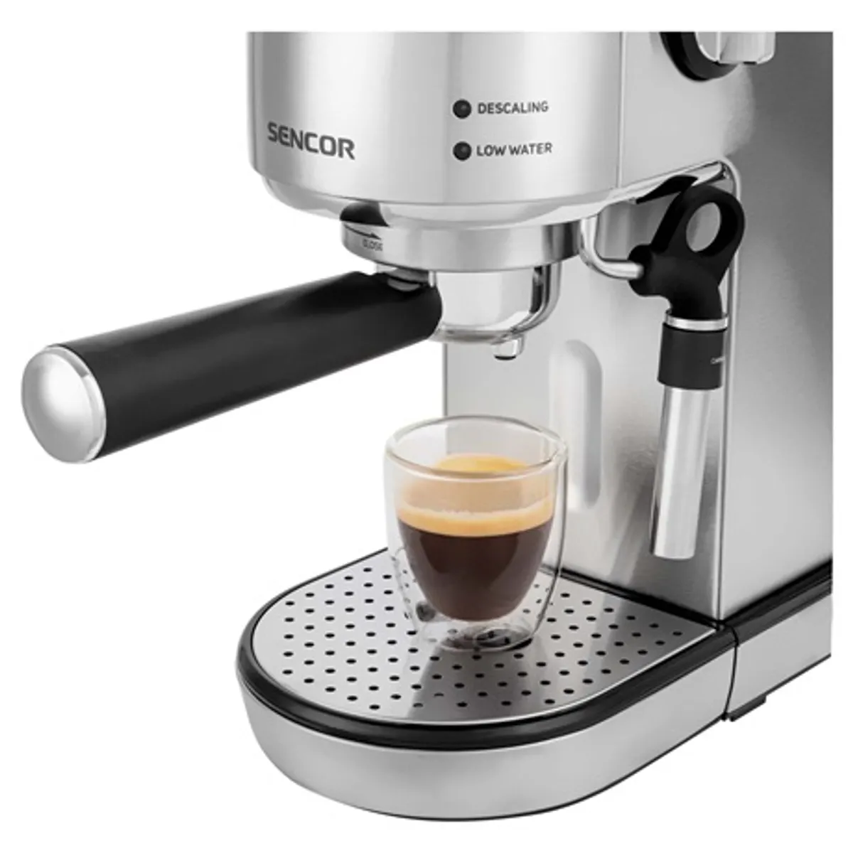 Sencor SES4900SS presszókávéfőző 20 bar nyomás beépített gőzkart rozsdamentes szűrő 1,5 l víztartály #5