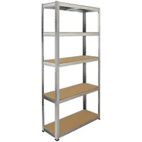 FIELDMANN FDR 1800 álló polc 90 x 40 x 180 cm 5 polcszint 0,7 mm galvanizált acél váz MDF 5 mm max terhelés 175 kg polcon #1
