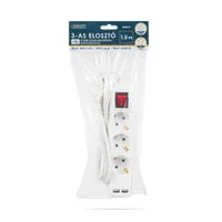 Delight 20221U Elosztó 3-as 1,5 m 2 USB kapcsolós fehér #2