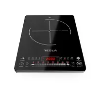 Tesla IC400B indukciós hordozható főzőlap 2000W fekete kristályüveg érintőérzékelővel 250x250 mm zóna 200 mm 80-240 °C 8 fokozat auto kikapcsolás #2