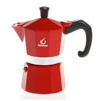 Forever 120218 Moka Prestige La Rossa 3 csészés szögletes alumínium vörös #1