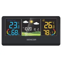 Sencor SWS 4100 B Időjárás állomás 80 m külső érzékelő, 433 MHz, 12/24h, °C/°F #2