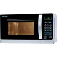 Sharp R642INW grilles mikrohullámú sütő 20l 800W 1000W grill kvarc 11 fokozat 8 automata program Gyerekzár Digitális kijelző Időzítő 99 #1