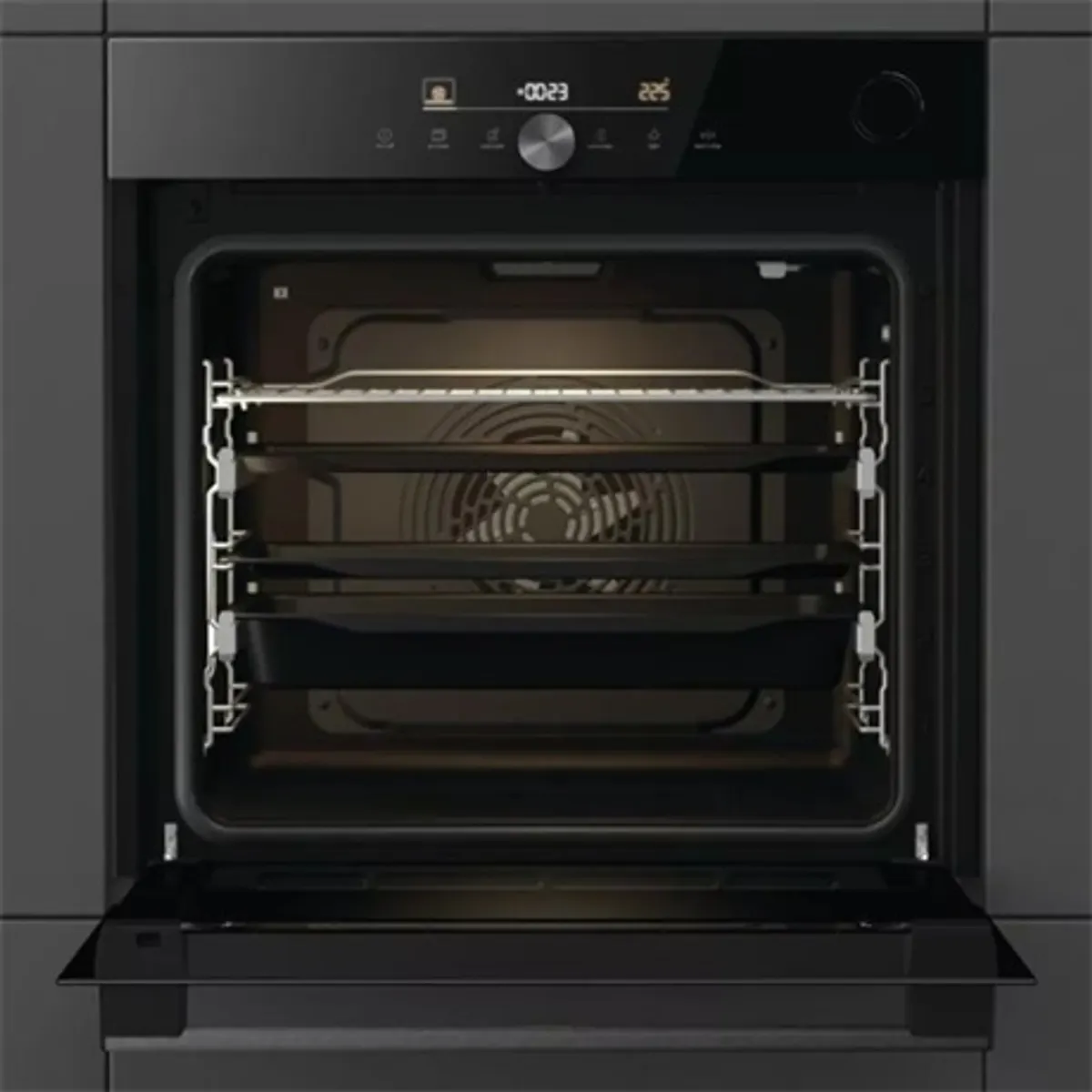Gorenje BSA6747DGWI Beépíthető sütő fekete 77 L 300 fokC konvekció katalitikus AquaClean #2