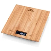 Eta 977890000 BAMBI Konyhamérleg 5 kg tara funkció, g, kg, lb, oz, ml, LCD kijelző, 2xAAA, bambusz felület, 180x200x20 mm, csúszásgátló lábak #1