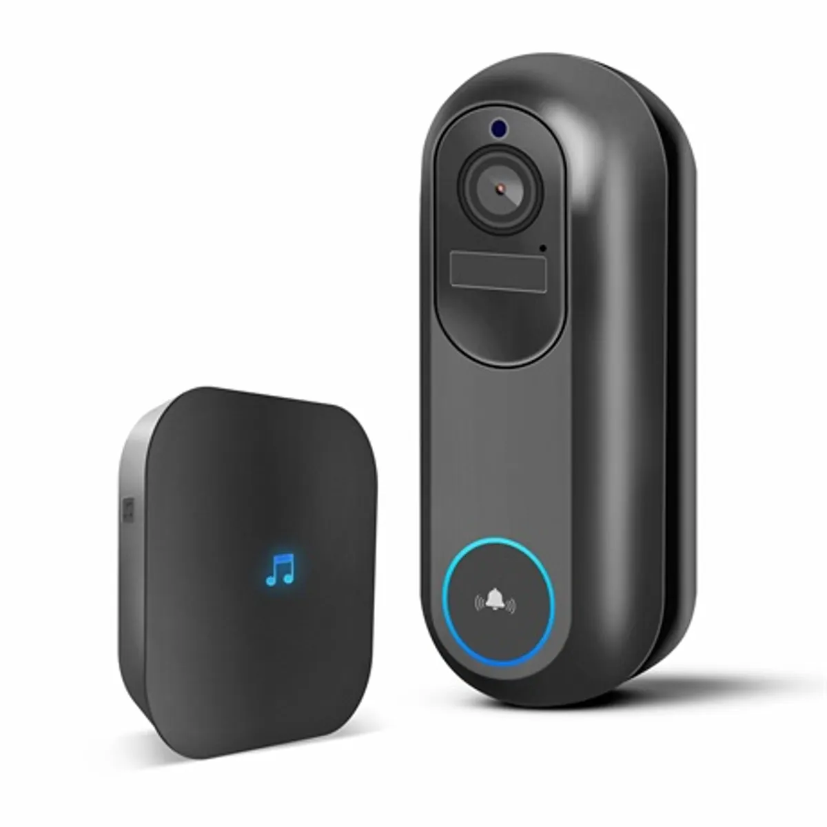 Delight Smart 55387BK okos kaputelefon kültéri és beltéri egység, két 21700 akkumulátor, 5-8 hónap üzemidő, Wi-Fi 2,4 és 5 GHz, éjjellátó, 1080p #1