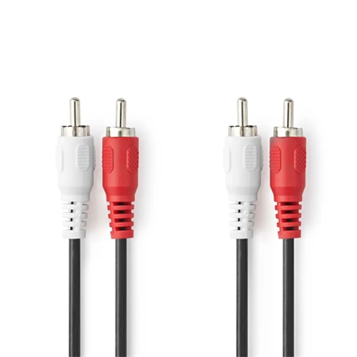 Nedis CAGL24200BK50 sztereo audio kábel, 2 X RCA dugó, hossz 5m, fekete #1