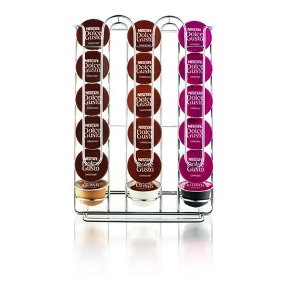 Krups XB201000 Dolce Gusto kapszulatartó állvány rozsdamentes acél 18 kapszula 3 oszlopos #1
