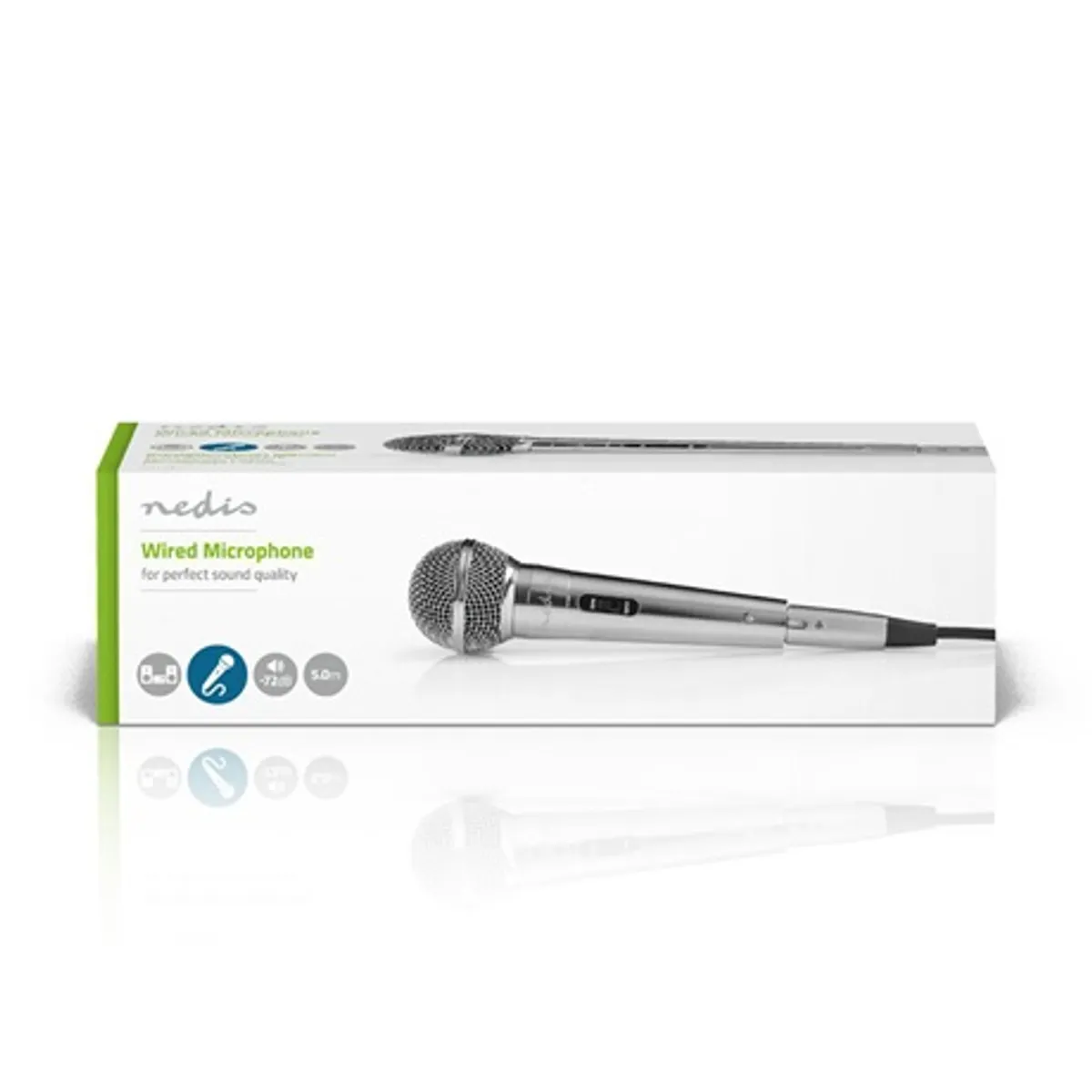 Nedis MPWD45GY dinamikus mikrofon kardioid, XLR csatlakozás, 6,35 mm kimenet, 600 Ohm, 80 Hz-13 kHz, 5 m kábel, fém test, kapcsoló igen #3